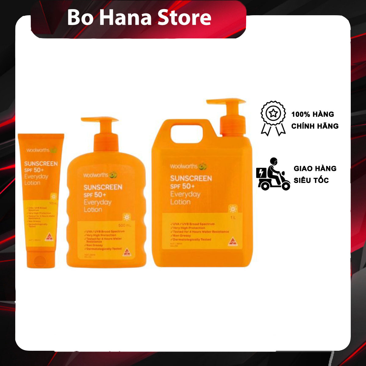 Kem Chống Nắng Woolworths Sunscreen Everyday Lotion SPF 50+ 100ml