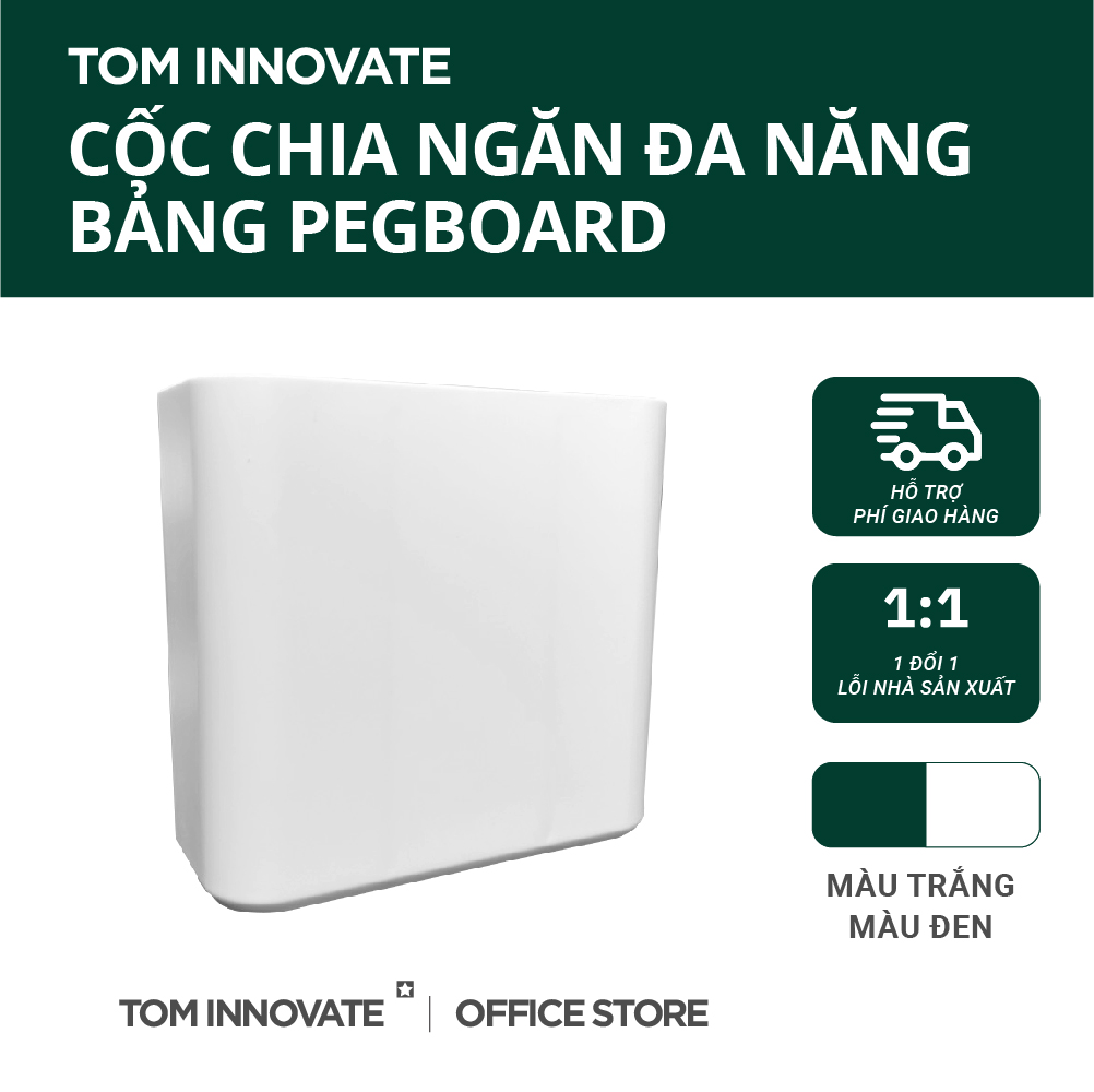 Phụ kiện pegboard - Cốc chia ngăn đa năng trang trí cho bảng cài treo tường pegboard - Tom Innovate
