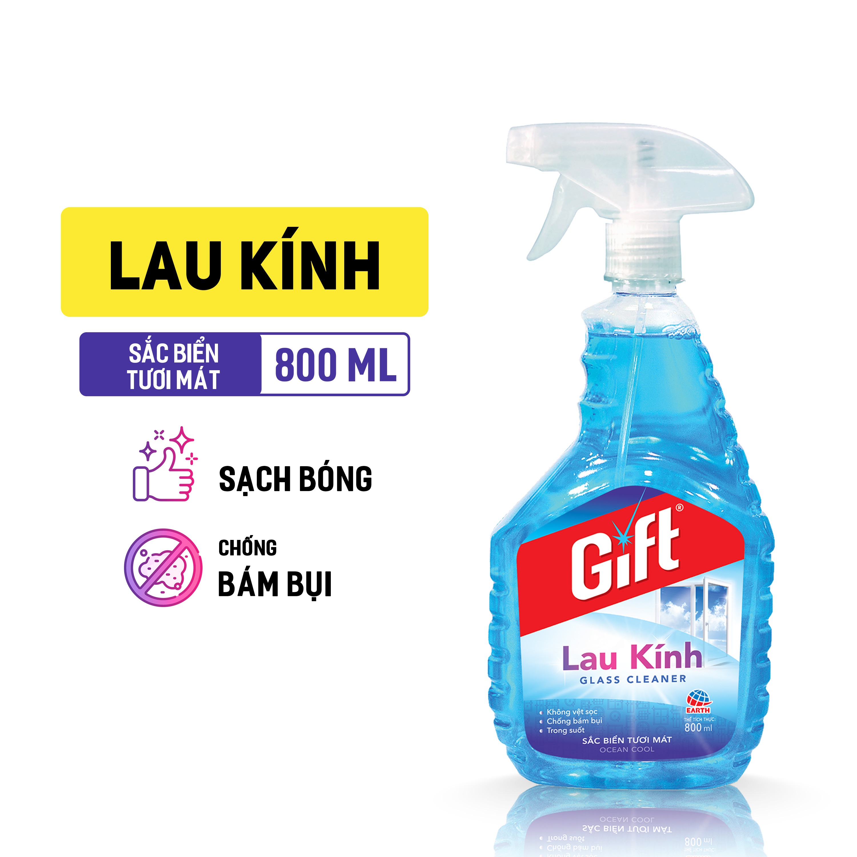 Nước lau kính gift sắc biển tươi mát