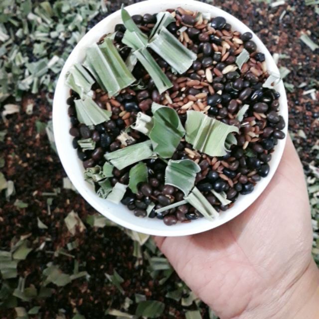 Trà gạo lức đậu đen xanh lòng lá dứa - thanh lọc cơ thể - rang thủ công 500g
