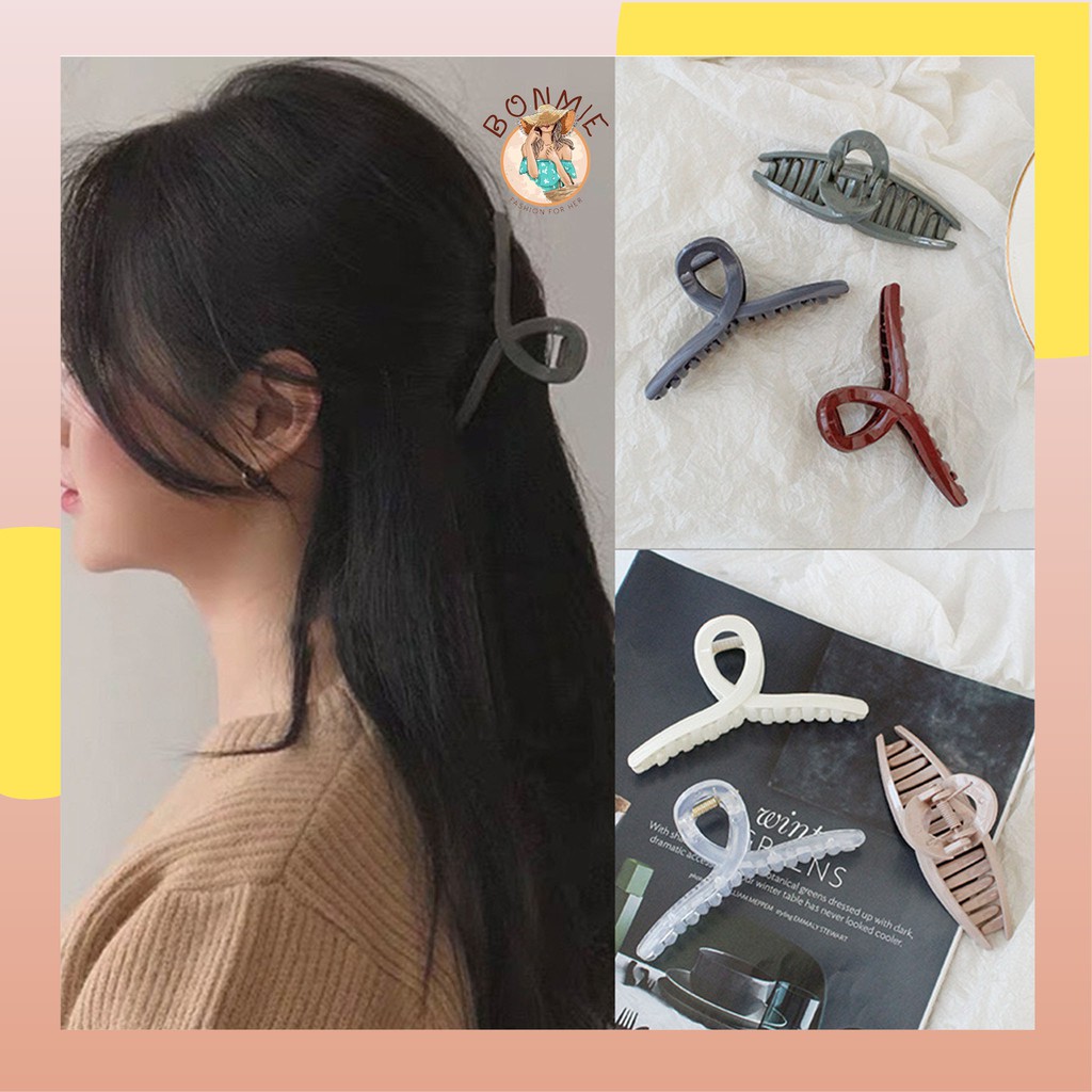 Kẹp tóc càng cua hàn quốc trong suốt dễ thương dành cho nữ; S06 - BONMIE