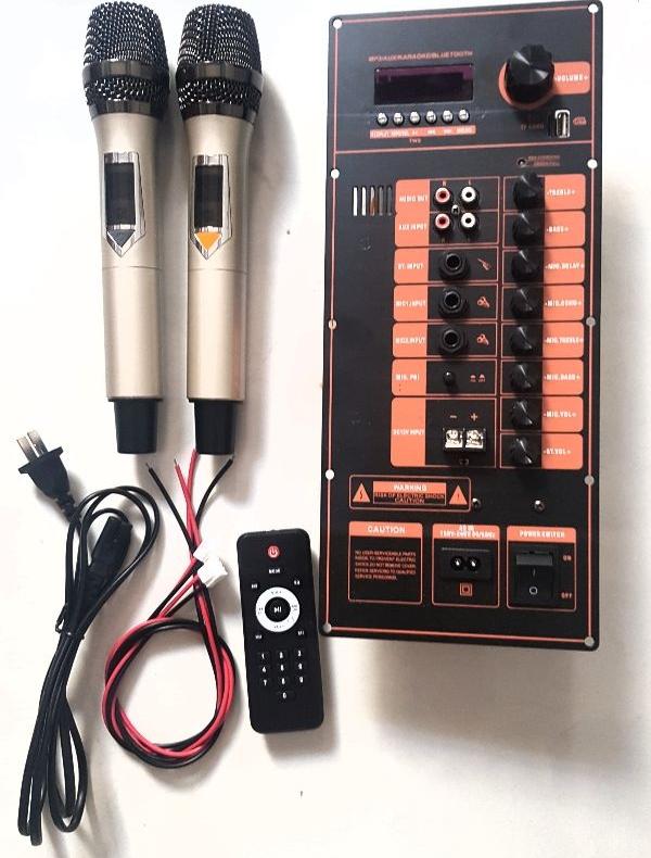 TRỌN BỘ MẠCH LOA KÉO 500W VÀ 02 MICRO KHÔNG DÂY UHF CHỈNH VOLUME CỰC HAY