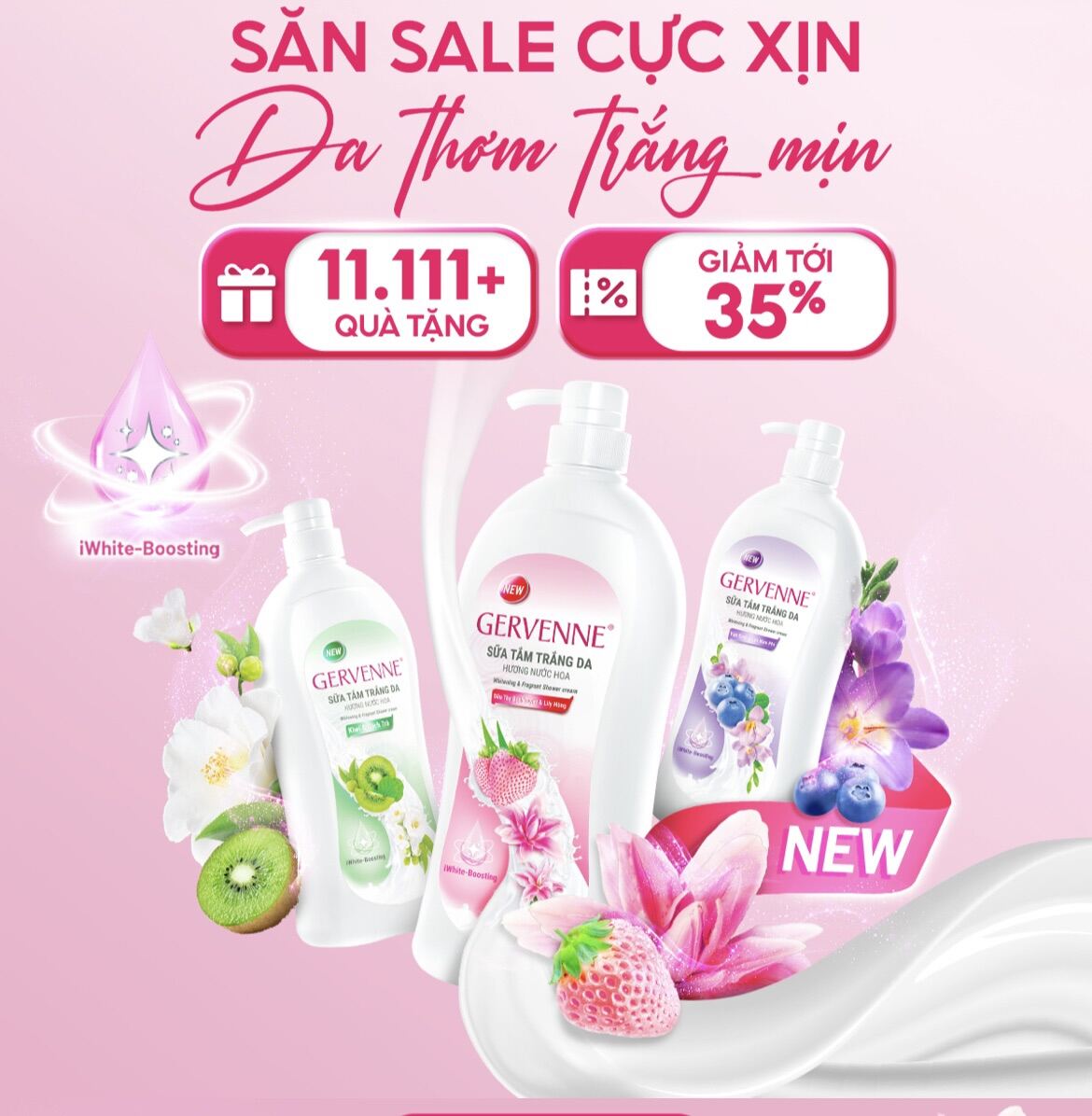 Sữa tắm trắng da tinh chất sữa dê 900g