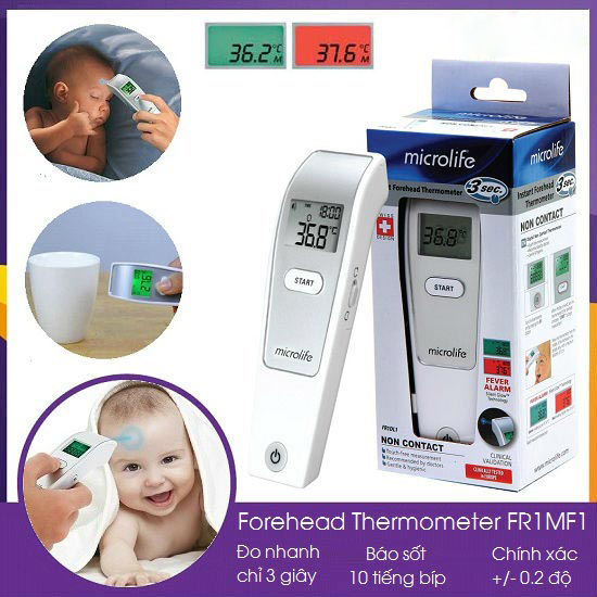 [Đo nhanh , Chính Xác Trong 1 Giây] Nhiệt kế hồng ngoại đo trán Microlife FR1MF1 - Hàng Thụy Sĩ