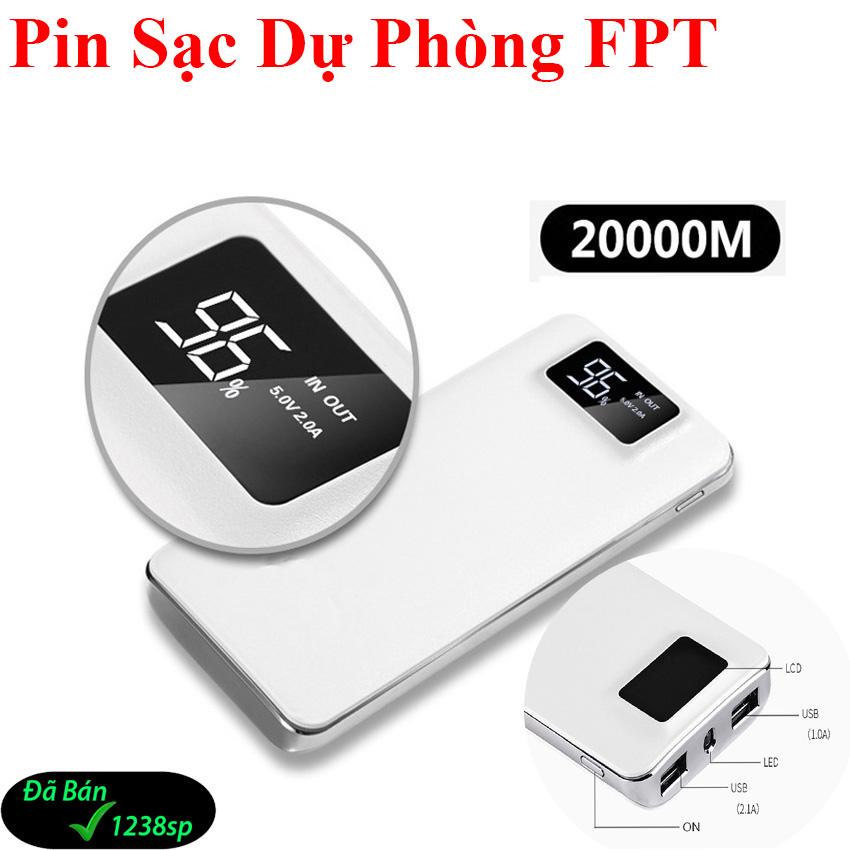 Pin Sạc Dự Phòng Sạc Dự Phòng 20.000mAh - Dung Lượng Pin Cực Khủng 2 cổng sạc 1A 2A- Hỗ trợ sạc nhanh đèn pin tiện lợi BH Uy Tín 1 Đổi 1.
