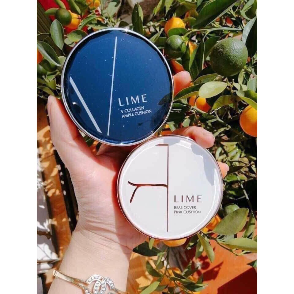 Phấn Nước Kiềm Dầu, Che Phủ Tốt Lime Hàn Quốc - Sẵn 2 màu xanh trắng phù hợp mọi loại da