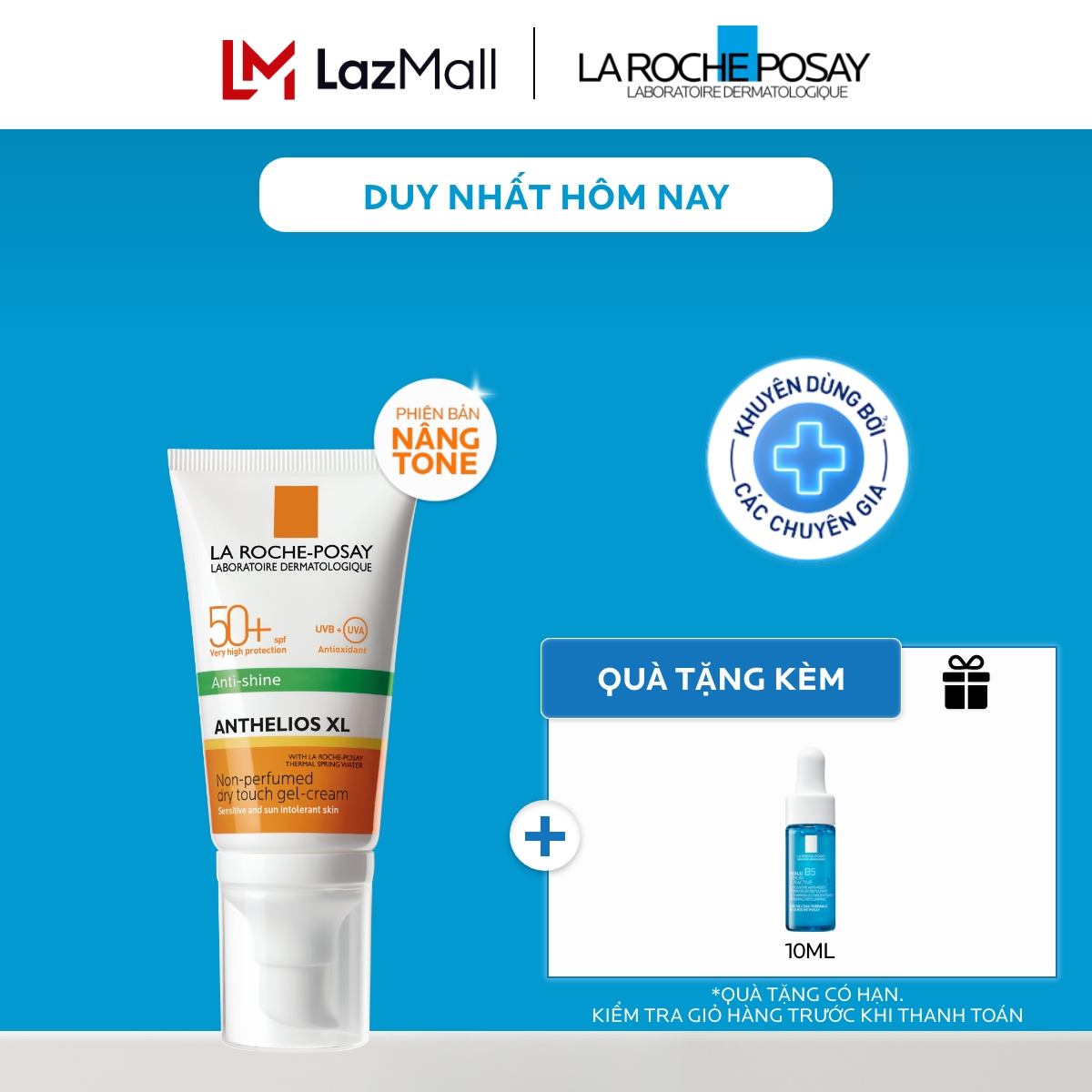 Kem chống nắng nâng tone cho da dầu La Roche-Posay Anthelios XL SPF50+ PA++++ 50ml