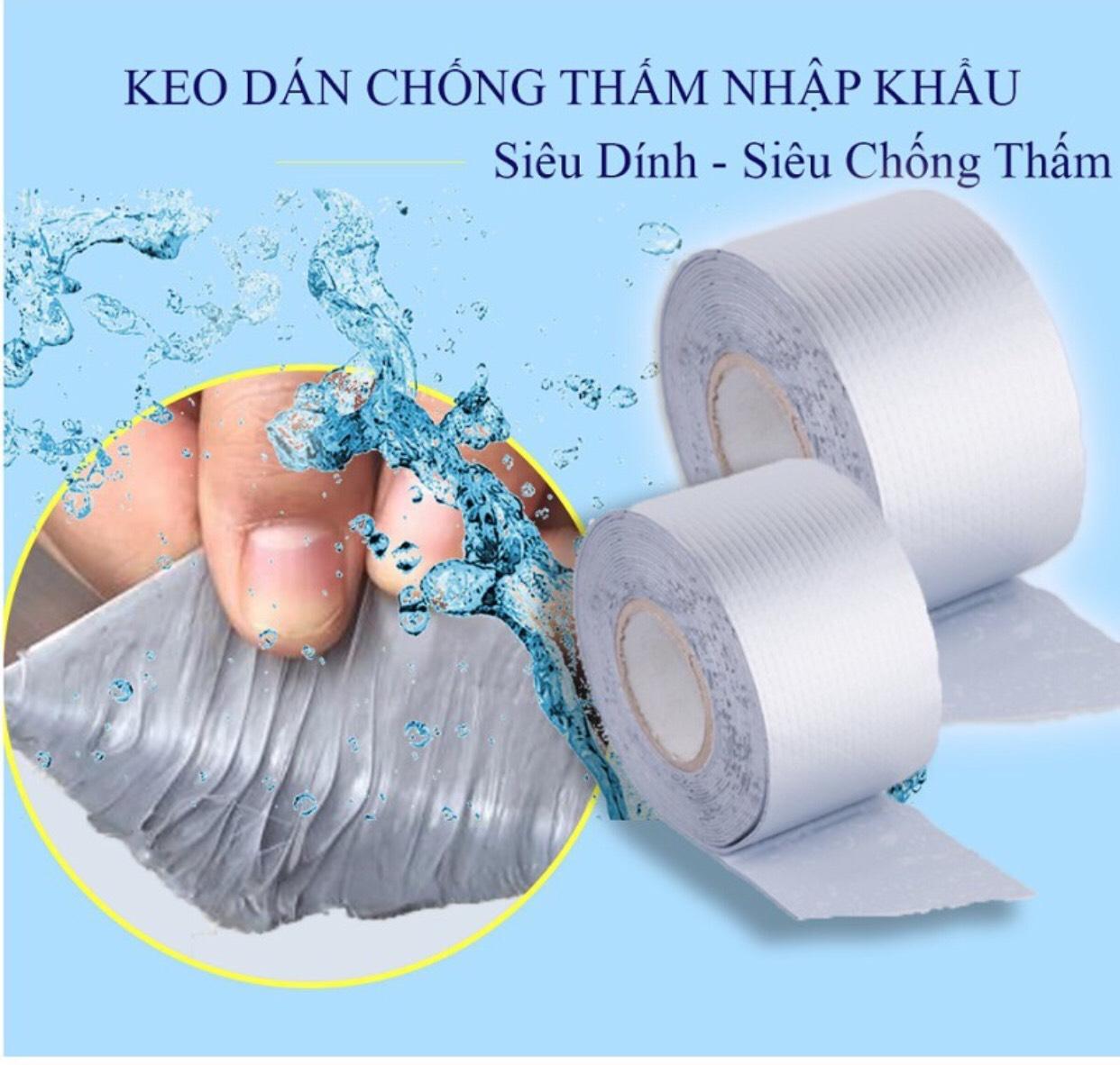 Băng Keo cường lực Siêu Dính Đa Năng, Keo dán CHỐNG THẤM đa năng cho tường, trần nhà, mái tôn, ống nước.. công nghệ Nhật Bản