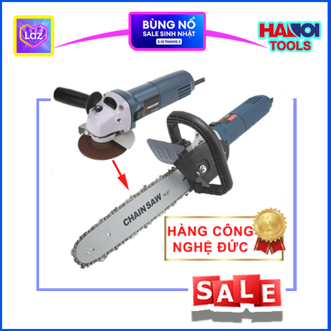 [Bảo hành] Máy cắt, máy cưa, máy mài, cầm tay Boshun  gắn Lưỡi cưa xích gắn máy mài - Bộ lưỡi cưa xích - Máy mài điện - Lõi đồng nguyên chất - Máy mài cầm tay công suất lớn 670W -  Biến máy mài thành máy cưa