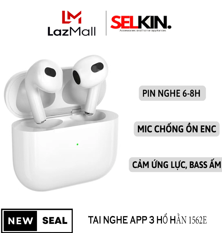 Tai Nghe Không Dây AP 3 Hổ Vằn 1562U Bass Cực Căng Pin Trâu 8H - Treble Đỉnh - Định Vị Google Map - Đổi Tên - Cảm Ứng Đa Điểm - Kháng Nước & Mồ Hôi Ipx4.
