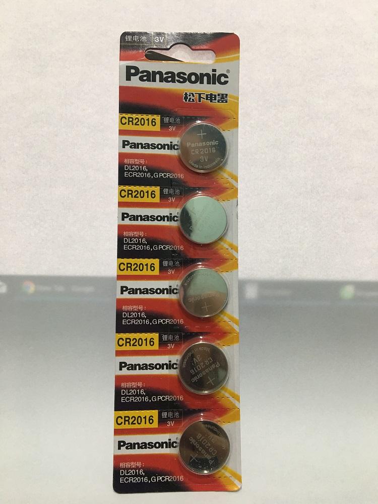 Pin cr2016 panasonic 3v lithium vỉ 5 viên