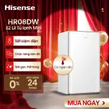 Tủ lạnh Mini 82 Lít ngăn đá riêng Hisense HR08DR/HR08DW siêu tiết kiệm điện, làm lạnh nhanh, bảo hành 24 tháng