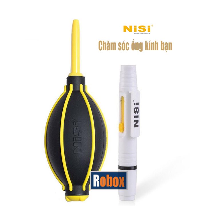 Bộ 2 món ống thổi bụi và bút vệ sinh ống kính chính hãng Nisi