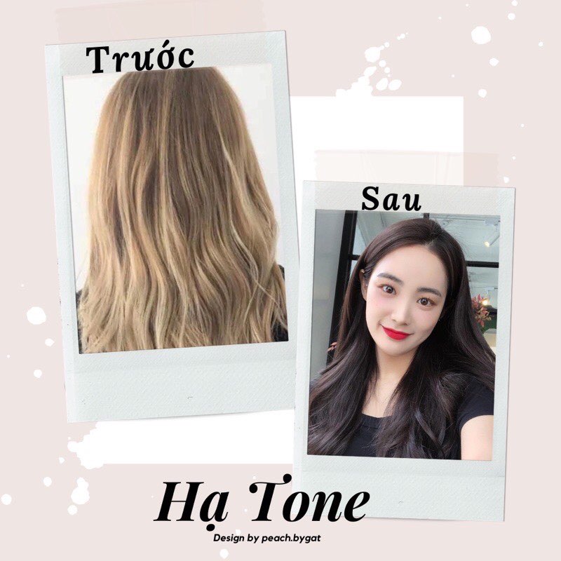 Thuốc nhuộm tóc HẠ TONE (XUỐNG TONE) HẠ NỀN kèm oxy trợ nhuộm găng tay