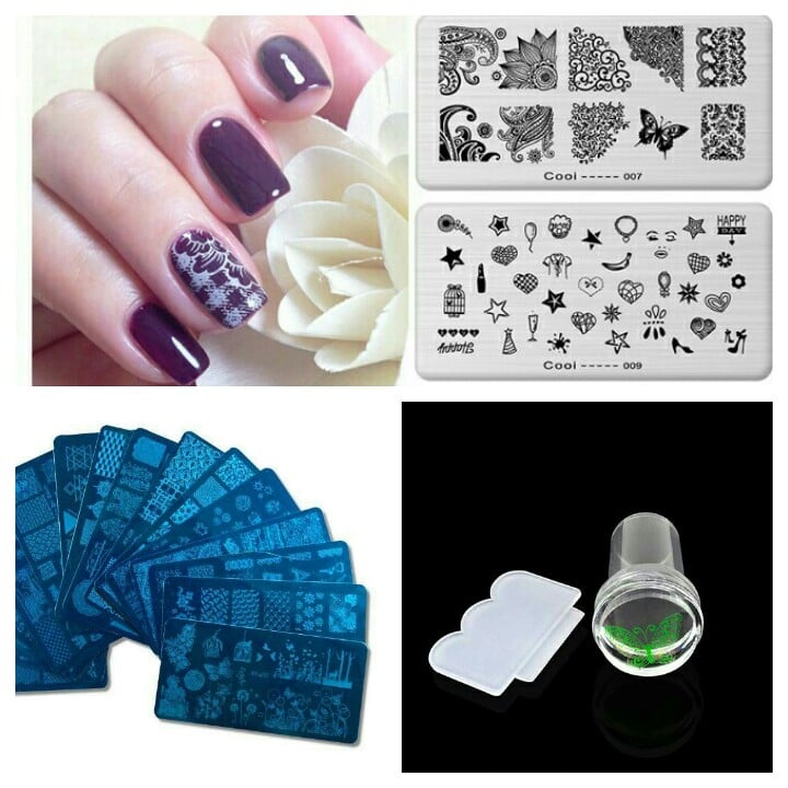 Bộ Con dấu và khuôn in tạo hình trang trí móng tay nghệ thuật chuyên dụng