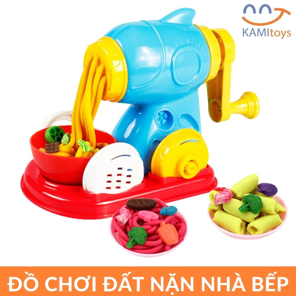 Kochspielzeug aus Ton für Mädchen, inklusive Nudelmaschine + 6 Tüten mit kindersicherem Ton mit Code 50088