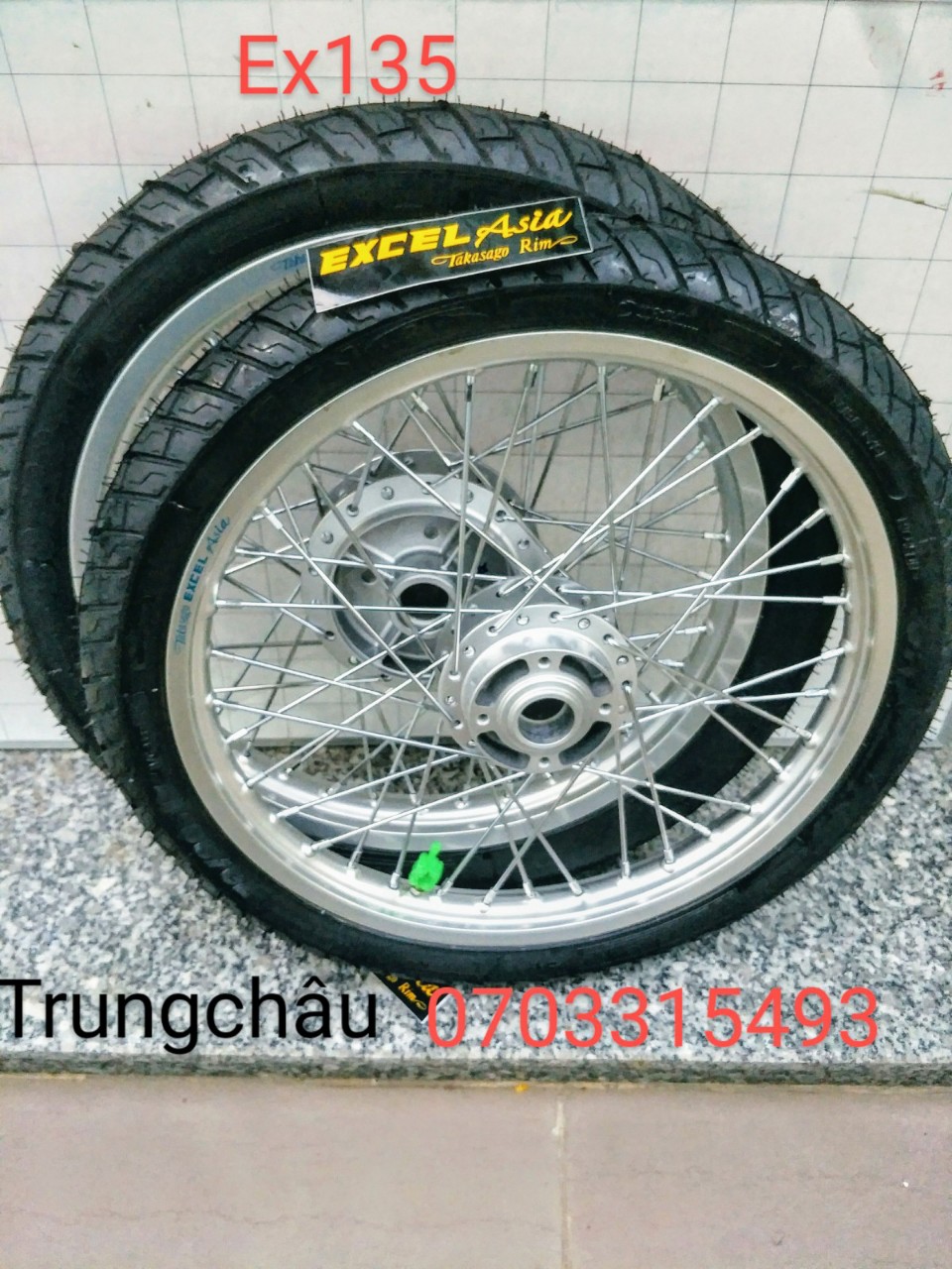 [HCM]  CẶP BÁNH CĂM EX 135 150 NIỀNG EXCEL CHÍNH HÃNG THÁI 1.4 1.6 FULL VỎ MICHELIN CĂM NOVA THÁI
