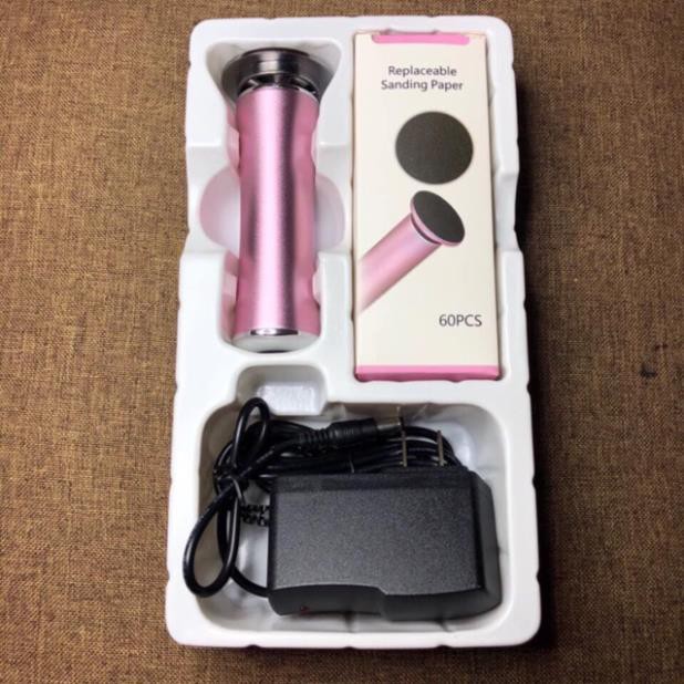 Máy chà gót chân + 60 miếng chà gót dùng trong spa thẫm mỹ viện