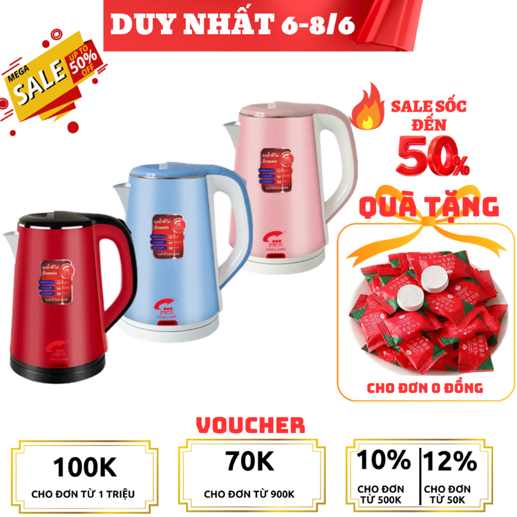 Ấm siêu tốc 2.5L Cuckoo GD-ST20, bình đun nước siêu tốc, công suất 1500W đun sôi cực nhanh, dung tích 2.5L, hai lớp cách nhiệt an toàn, ấm đun nước siêu tốc, tiết kiệm điện năng, ấm siêu tốc mini, ấm siêu tốc thái lan, am dun nuoc