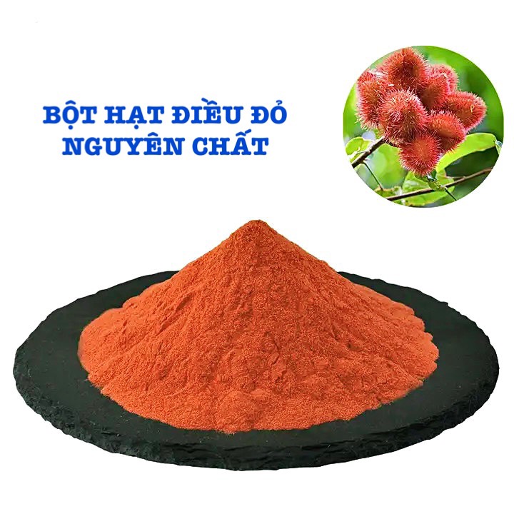 1Kg Bột điều màu - Bột hạt điều đỏ nguyên chất 100% không pha phẩm màu