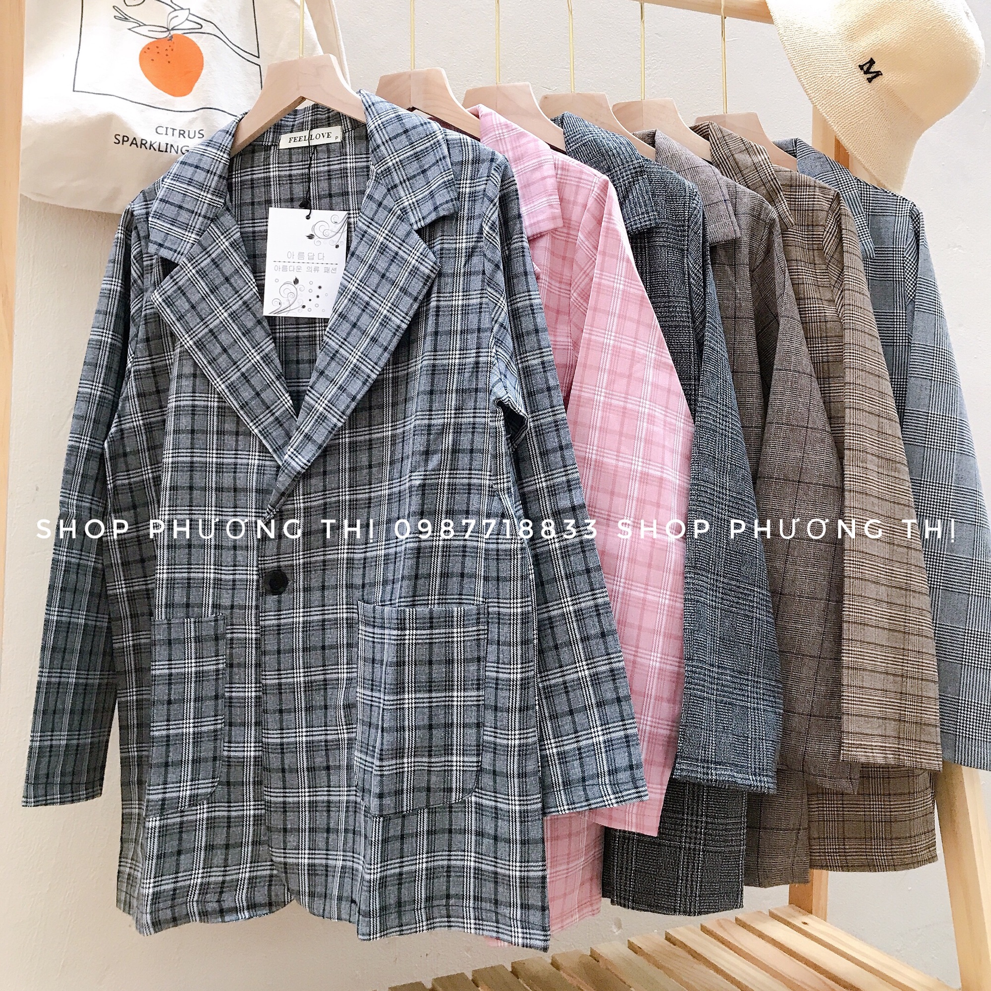 Áo blazer kẻ nhiều màu (hình shop tự chụp/sẵn), đường may tỉ mỉ, chắc chắn, kiểu dáng thời trang, đa dạng sản phẩm, cam kết hàng như hình
