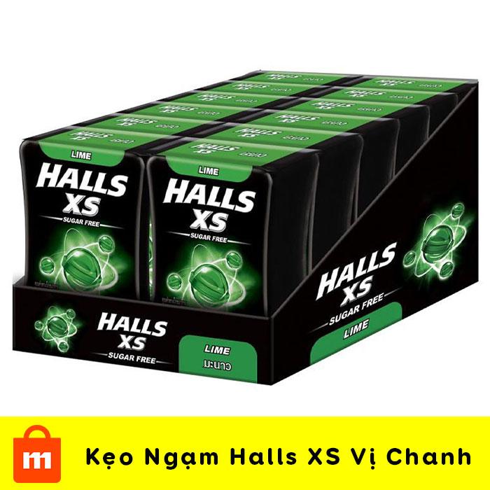 [HCM]【HOT】12 Hộp Kẹo Ngậm Không Đường Halls XS Vị Chanh Tây Thái Lan