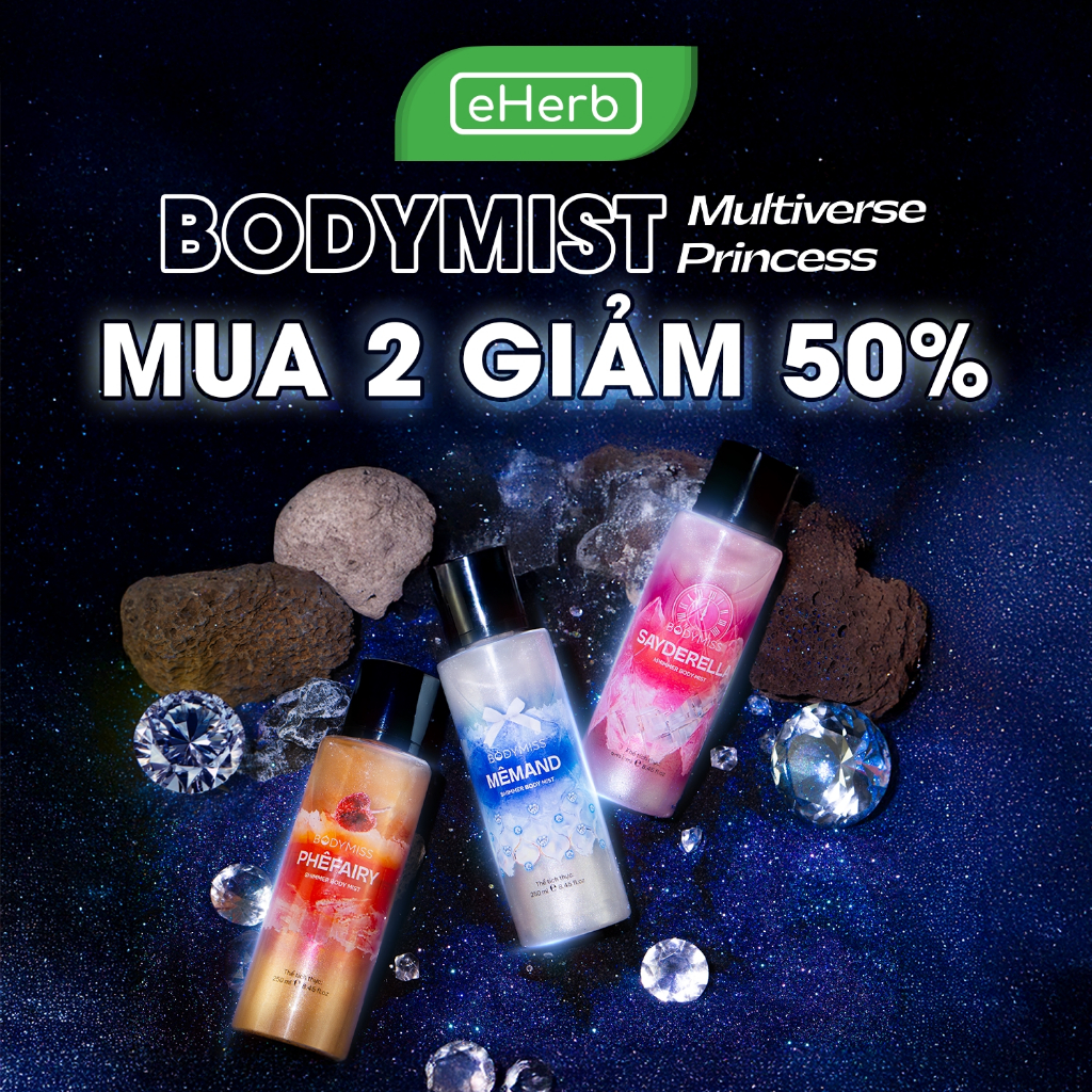 [MUA 2 GIẢM 50%] Body Mist Nhũ Lấp Lánh Cho Nữ BODYMISS Chính Hãng Lưu Hương Thơm Lâu, Xịt Thơm Toàn Thân Body Mist Nhũ Cho Nam Học Sinh Sinh Viên Hương Nước Hoa Perfume Cosmetic Fragrance Hair Mist 230ml