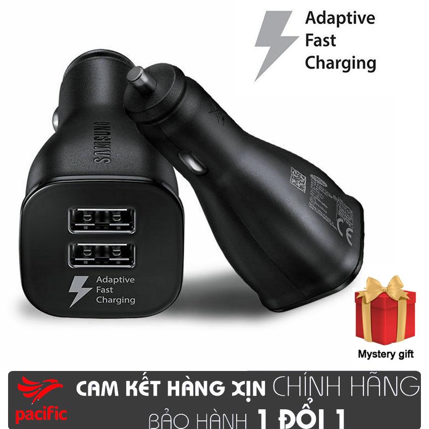 Sạc nhanh ô tô xe hơi samsung fast charging 2 cổng usb qualcomm 2.0 2019 - tặng que chọc sim pacific