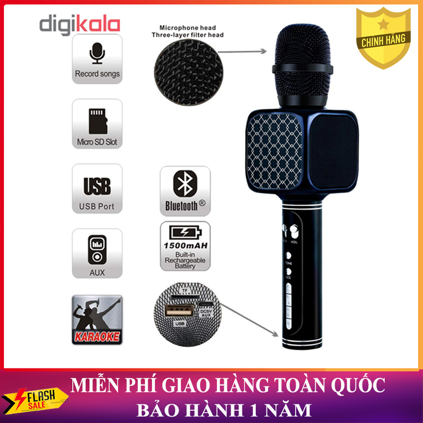Micro không dây mic karaoke micro karaoke bluetooth - mic ys-69 kèm loa mẫu mới nhất 2022 bh 1&1 uy tín