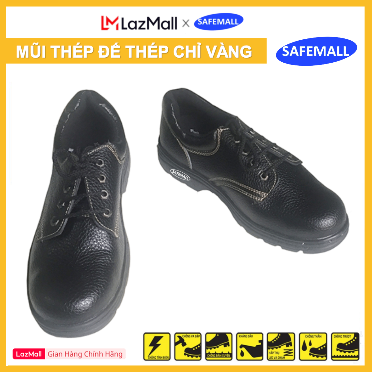 High quality ABC Golden sole steel work shoes men's safety shoes Ceinture-authentic safemall