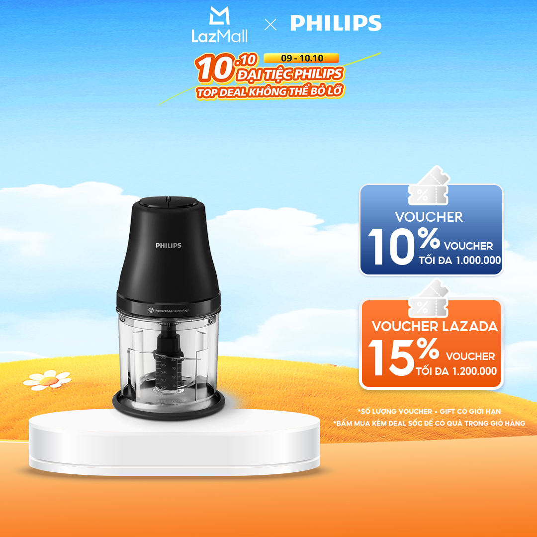 Máy Xay Thịt Philips HR1501/00 1 Lít|450W - Hàng Chính Hãng