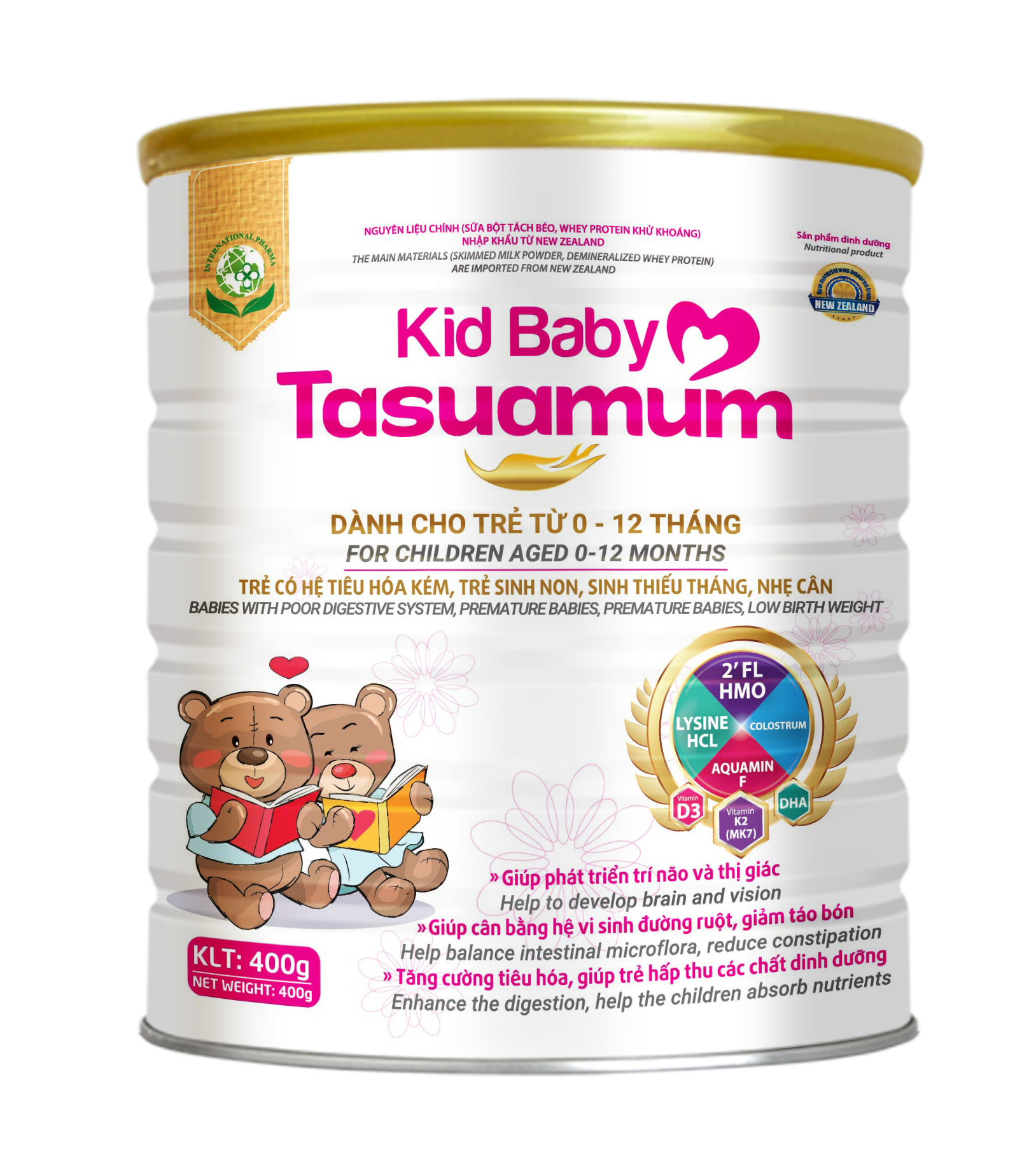 sữa tasuamum kid baby 400g (dành cho trẻ từ 0-12 tháng, trẻ sinh non thiếu tháng, nhẹ cân, tiêu hóa kém) 1