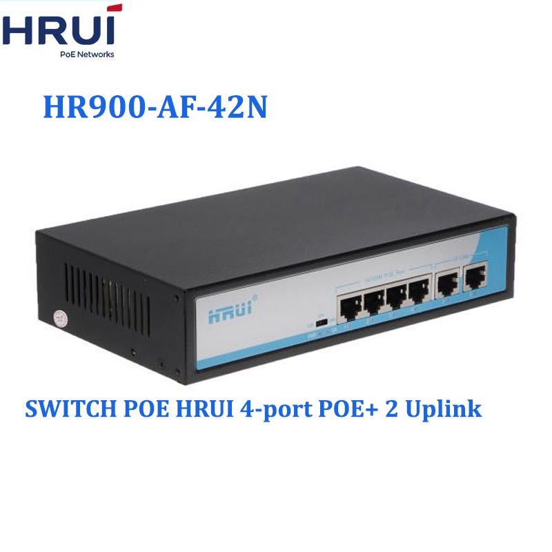 Switch Poe Hr900-Af-42n 4 Port Poe + 2 Uplink