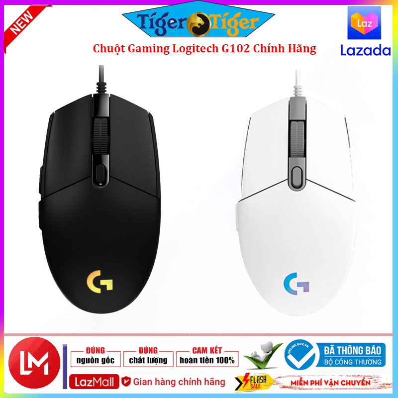 Chuột gaming Logitech G102 Gen2 Lightsyc Bản Nâng Cấp, Độ nhạy thiết kế cho nhiều tựa game đỉnh kiểu dáng trẻ trung năng động.Phân Phối Chính Hãng miền nam , Bảo Hành 12T