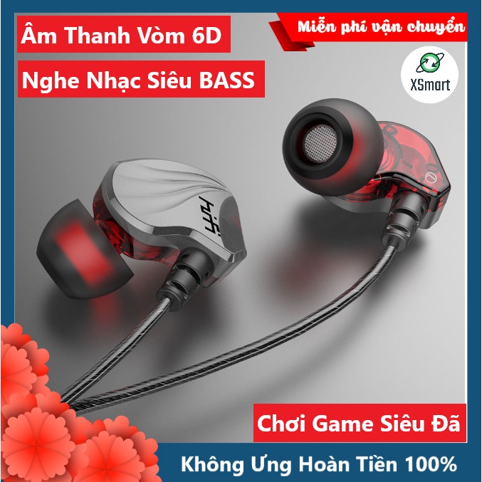 Tai Nghe Nhét Tai HiFi S2000 Pro Super Bass Chống Ồn Cực Tốt Âm Thanh Khủng Chơi Game Ngon Hỗ Trợ Chơi Liên Quân Mobile PUBG Call Of Duty Mobile Phone XSmart