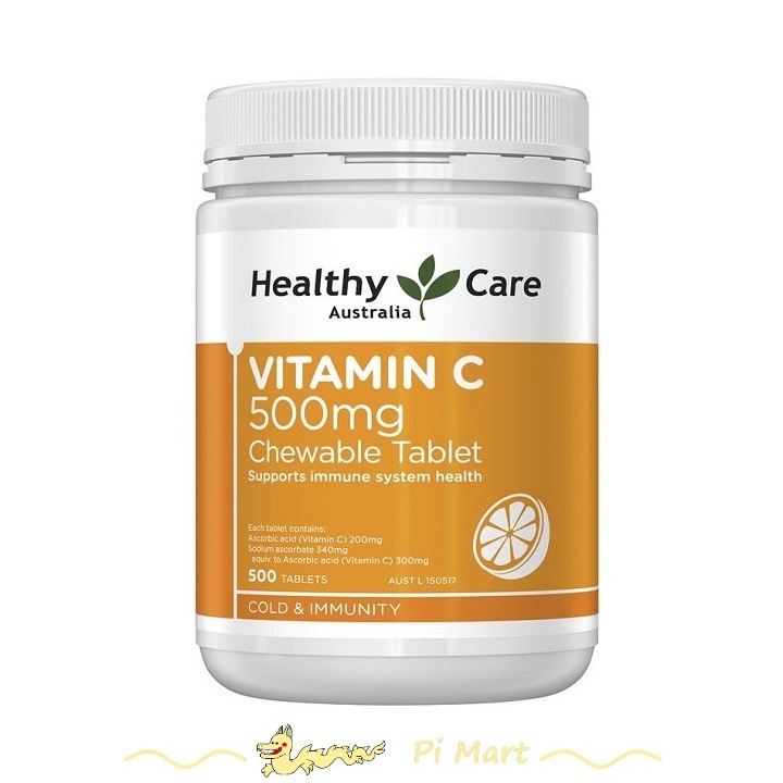 Vitamin C 500mg Healthy Care hộp 500 viên
