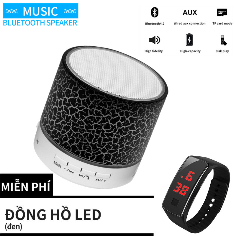 COD Mini Bluetooth LED nhấp nháy Loa Bluetooth Mini Loa di động với đèn LED Loa mini