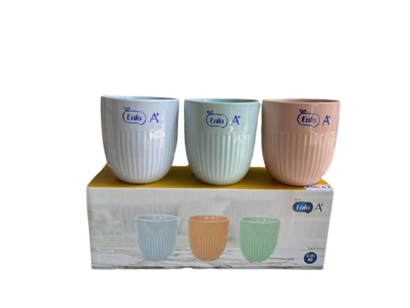 Bộ 3 ly sứ Donghwa quà enfa