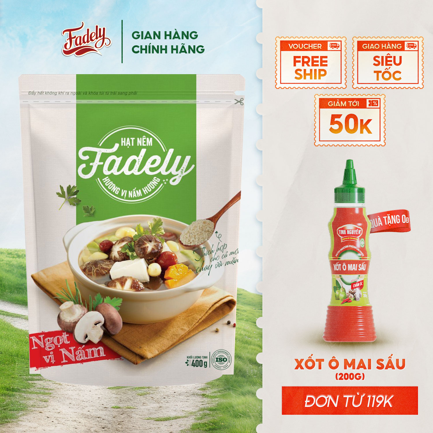 Hạt nêm vị nấm hương fadely