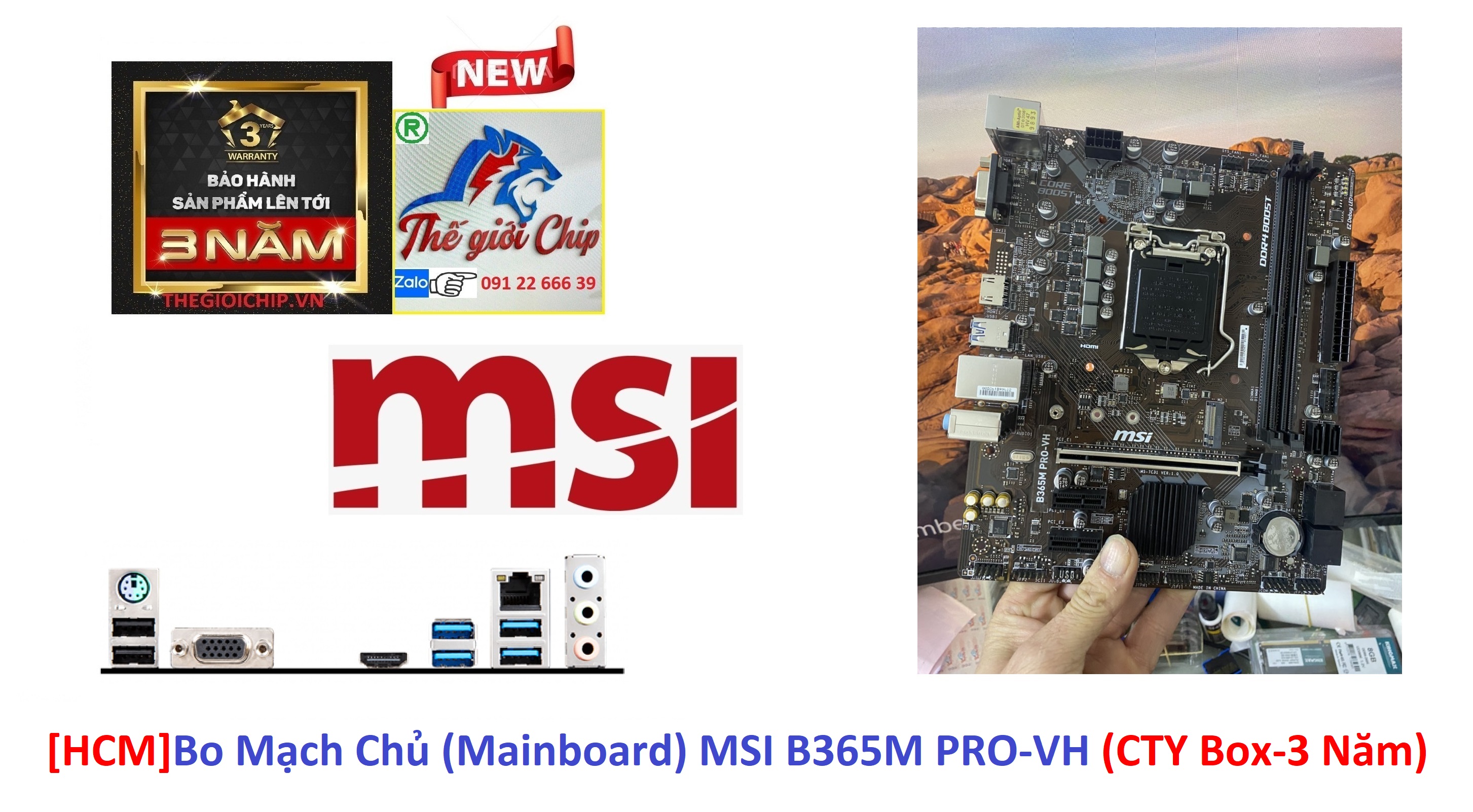 [HCM]Bo Mạch Chủ (Mainboard) MSI B365M PRO-VH (CTY Box-3 Năm)