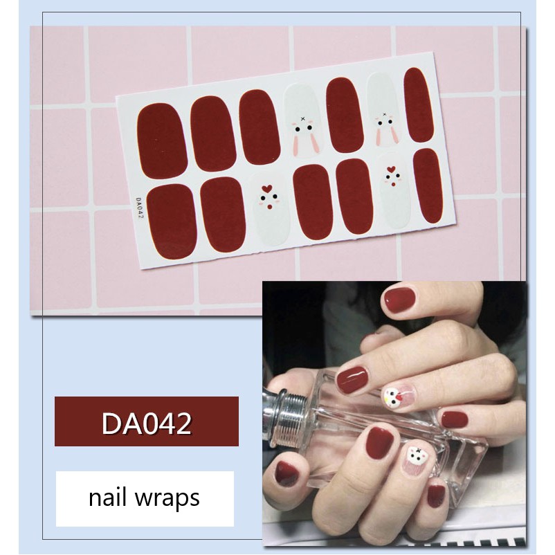 Miếng dán móng tay móng chân Nghệ thuật Phong cách Hàn Quốc Stickers Nails Wraps Nail Art