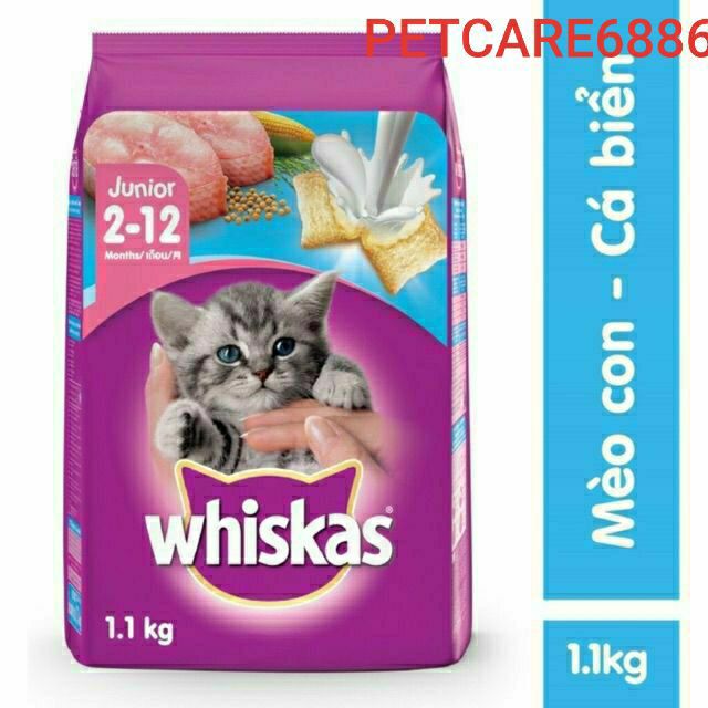 Thức ăn mèo whiskas junior 1.1kg