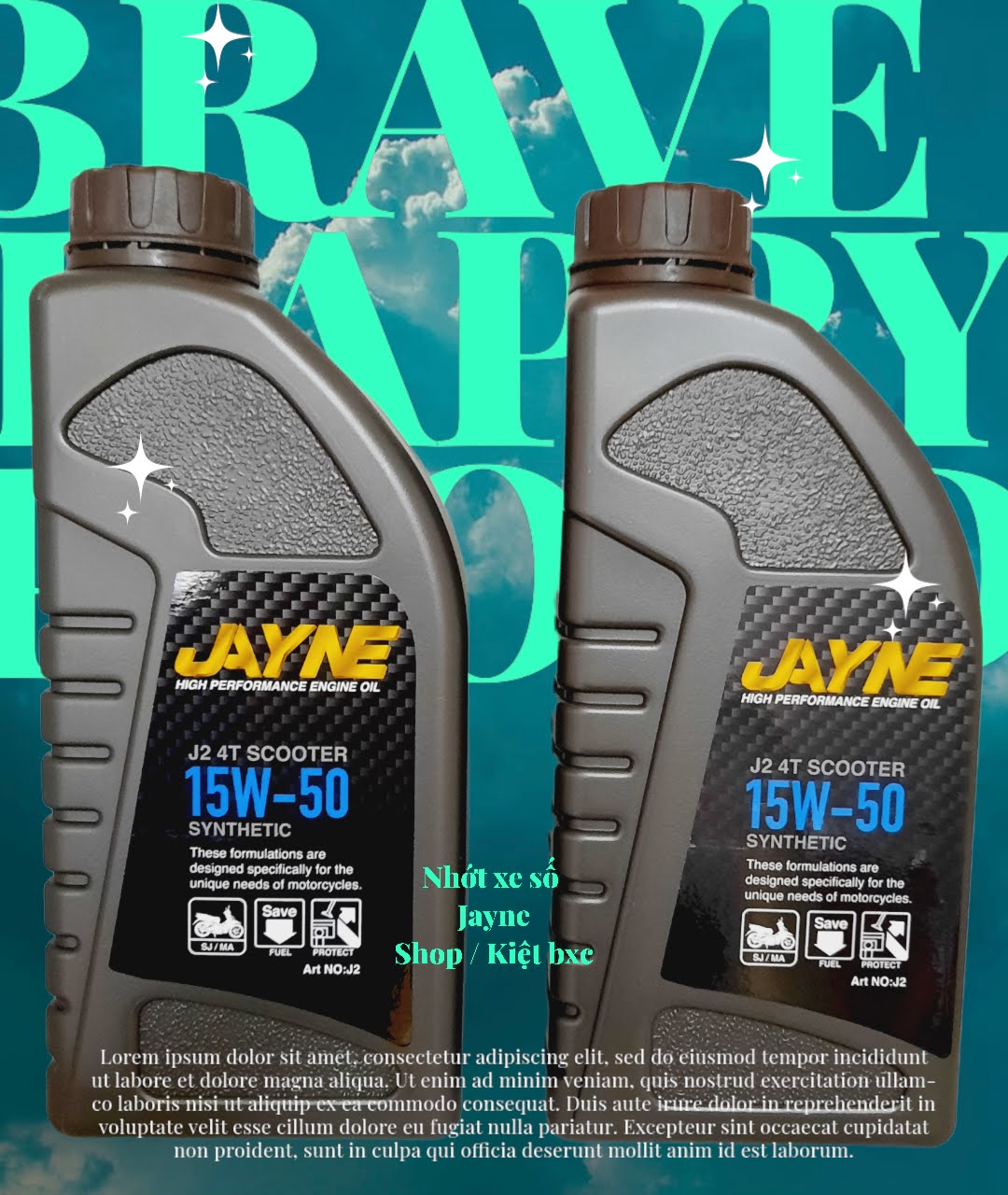 Nhớt 4t cho xe tay ga jayne 15w-50