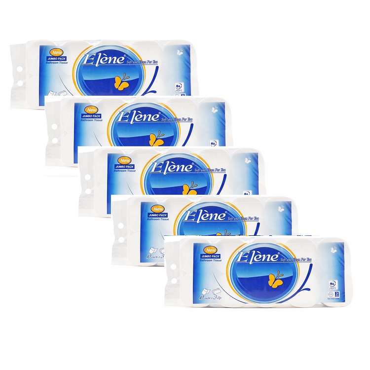 [Chính hãng] Combo 6 lốc Giấy vệ sinh Elène không lõi xanh 10 cuộn 3 lớp [Ảnh thật]