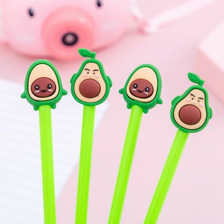 Combo 3 Bút Gel Mực Nước Bút nước Hình Trái Bơ Mực Đen đẹp dễ thương siêu cute giá rẻ