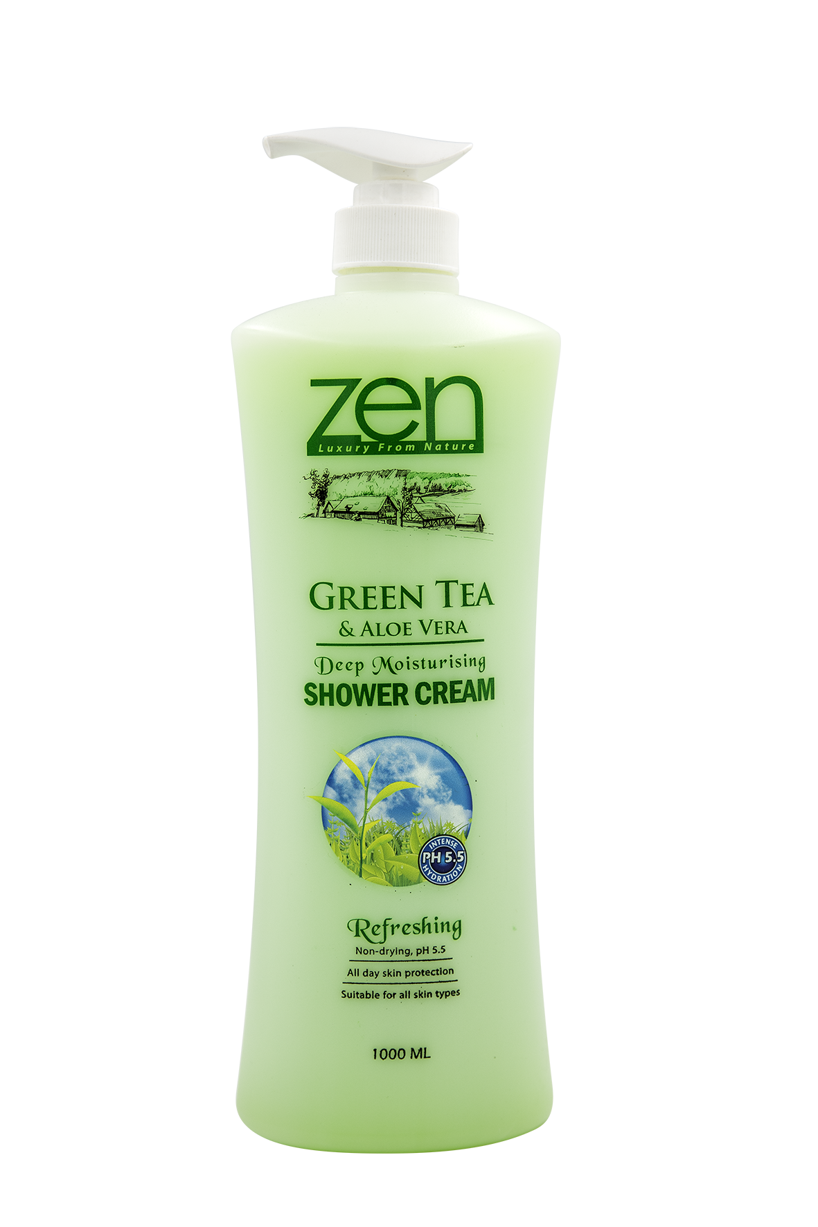 [HCM]Sữa Tắm Zen Garden Shower Cream Green Tea & Aloe Vera 1000ml