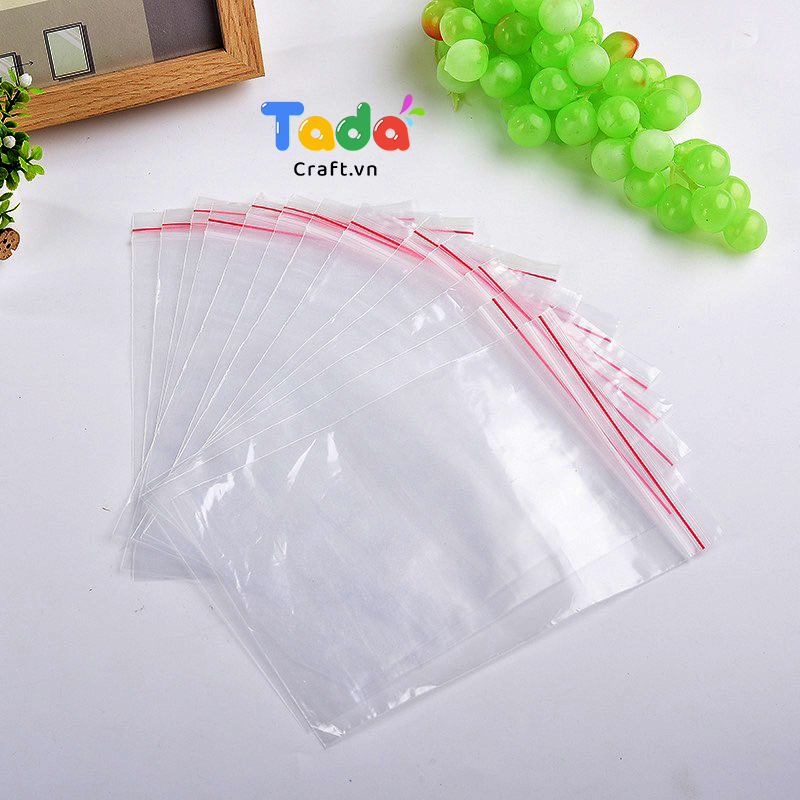 Túi ZIP chỉ đỏ nhiều size đựng thực phẩm, nguyên phụ liệu handmade