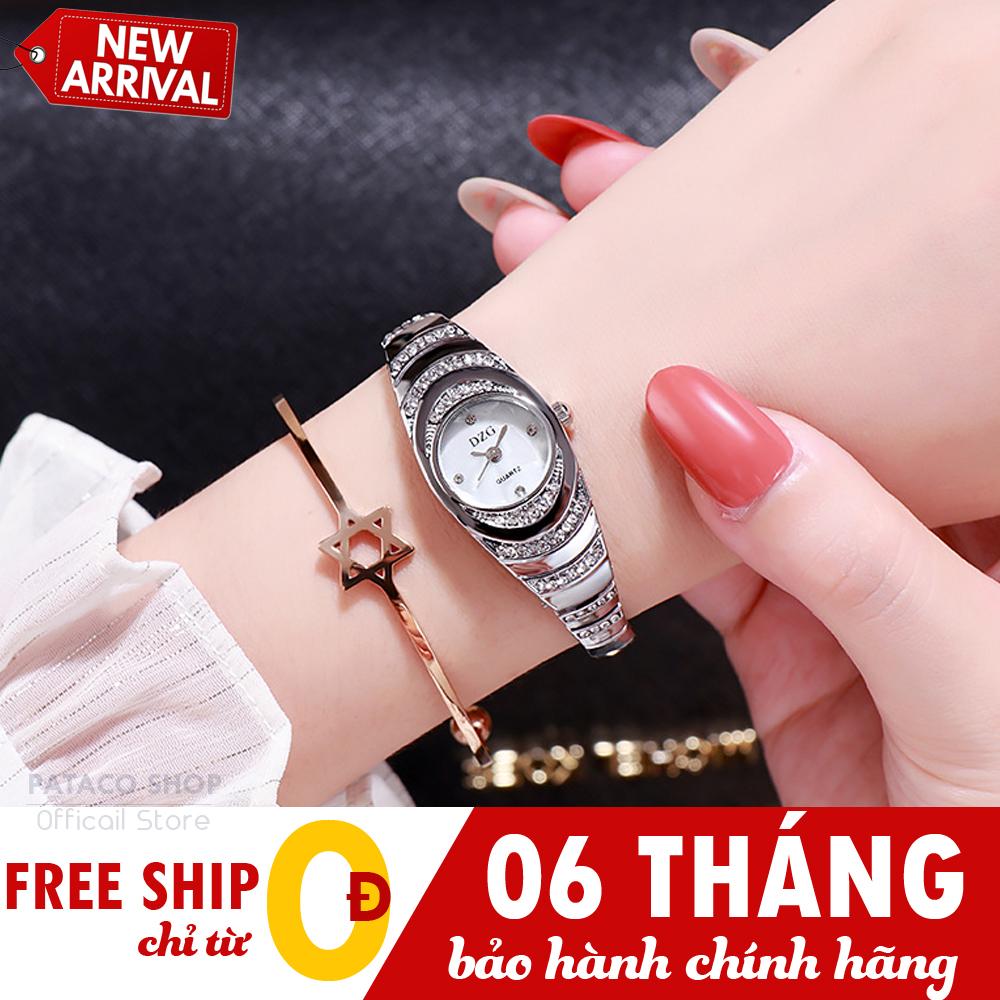 Đồng hồ nữ lắc tay DZG D58, Đính đá cao cấp, cực đẹp, Kháng nước sinh hoạt, Bảo hành 6 tháng