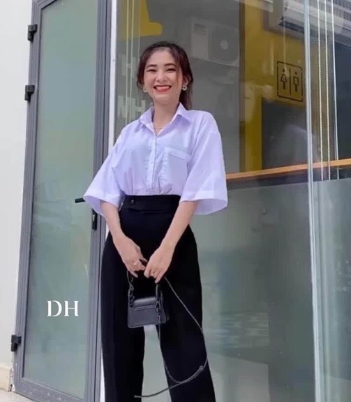 Áo sơ mi nữ áo kiểu nữ đi học thời trang cá tính hot nha