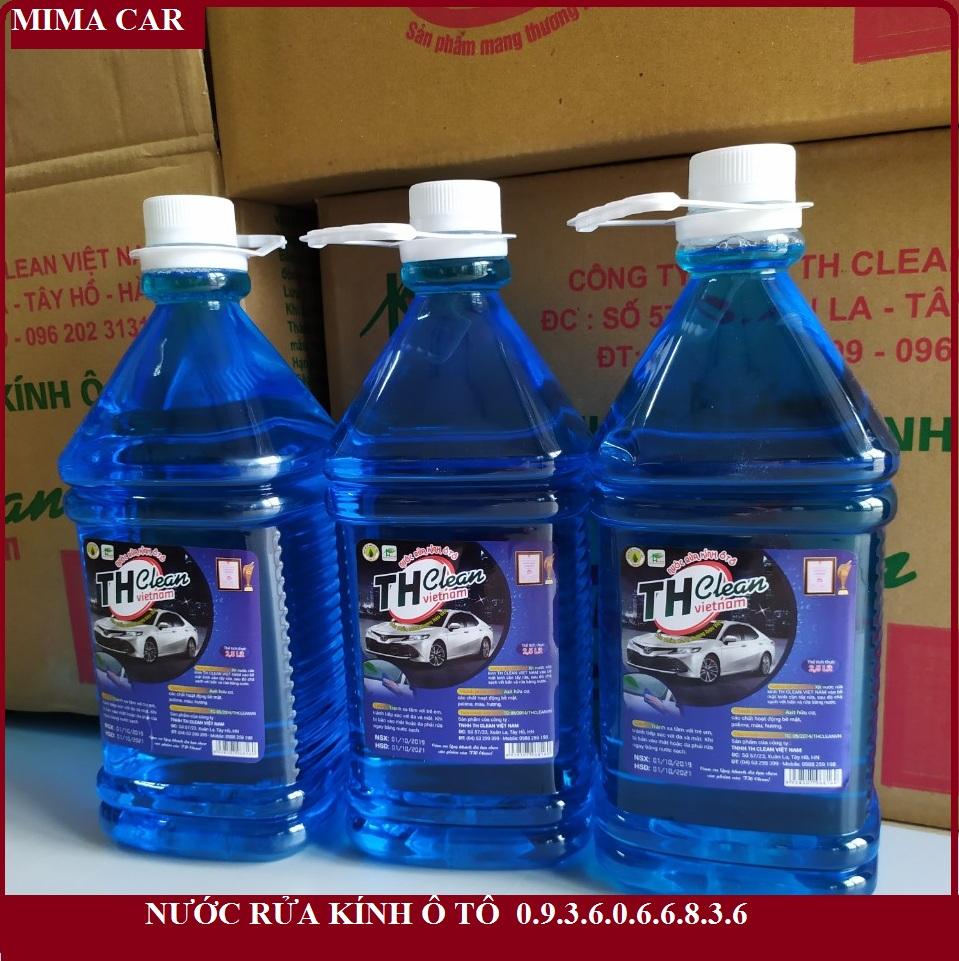 Nước rửa kinh ô tô TH Clean 2.5 lít, nước rửa kính xe hơi, nước rửa kính, làm sạch kính xe hơi, dung dịch làm sạch xe hơi, nước rửa kính ô tô, vệ sinh kính ô tô, suki mart
